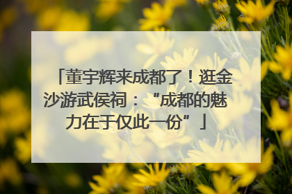 董宇辉来成都了！逛金沙游武侯祠：“成都的魅力在于仅此一份”