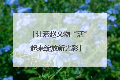 让燕赵文物“活”起来绽放新光彩