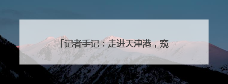 记者手记：走进天津港，窥见未来现代化港口的模样