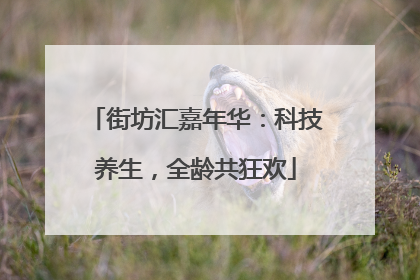 街坊汇嘉年华：科技养生，全龄共狂欢