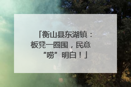 衡山县东湖镇：板凳一圈围，民意“唠”明白！