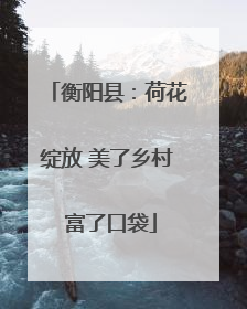 衡阳县：荷花绽放 美了乡村 富了口袋
