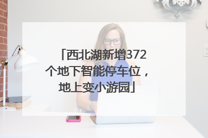 西北湖新增372个地下智能停车位，地上变小游园