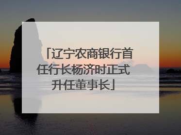 辽宁农商银行首任行长杨济时正式升任董事长