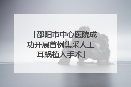 邵阳市中心医院成功开展首例集采人工耳蜗植入手术