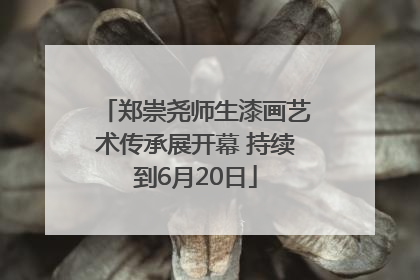 郑崇尧师生漆画艺术传承展开幕 持续到6月20日