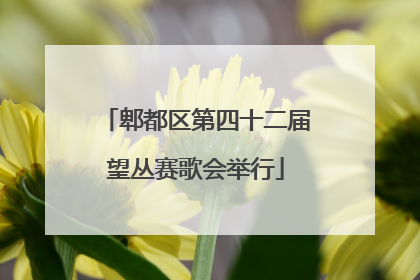 郫都区第四十二届望丛赛歌会举行