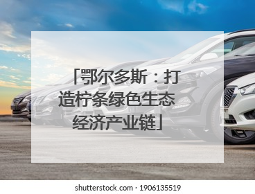 鄂尔多斯：打造柠条绿色生态经济产业链