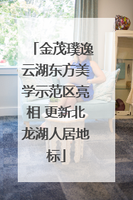 金茂璞逸云湖东方美学示范区亮相 更新北龙湖人居地标