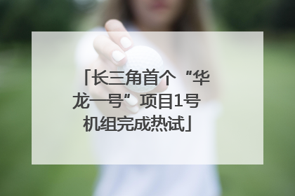 长三角首个“华龙一号”项目1号机组完成热试