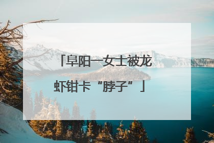 阜阳一女士被龙虾钳卡“脖子”