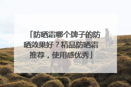 防晒霜哪个牌子的防晒效果好？精品防晒霜推荐，使用感优秀