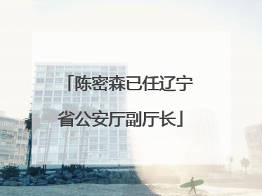 陈密森已任辽宁省公安厅副厅长