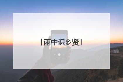 雨中识乡贤