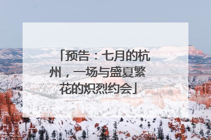 预告：七月的杭州，一场与盛夏繁花的炽烈约会
