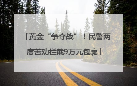 黄金“争夺战”！民警两度苦劝拦截9万元包裹