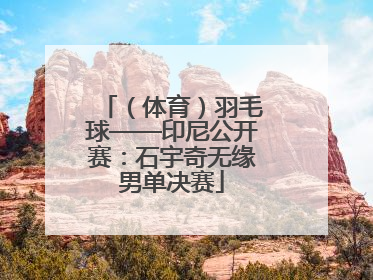（体育）羽毛球——印尼公开赛：石宇奇无缘男单决赛