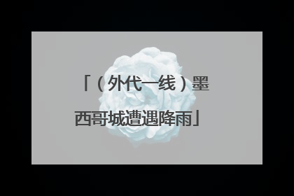 （外代一线）墨西哥城遭遇降雨
