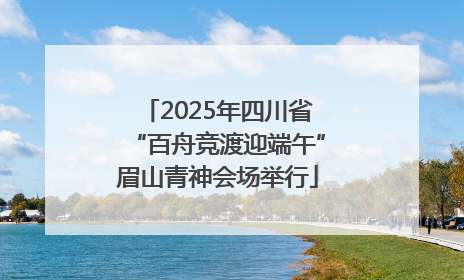 2025年四川省“百舟竞渡迎端午”眉山青神会场举行