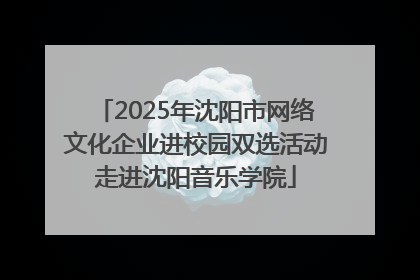 2025年沈阳市网络文化企业进校园双选活动走进沈阳音乐学院