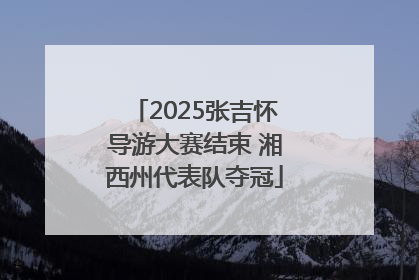 2025张吉怀导游大赛结束 湘西州代表队夺冠