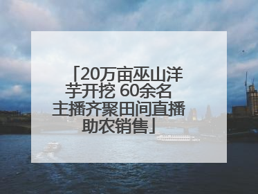 20万亩巫山洋芋开挖 60余名主播齐聚田间直播助农销售