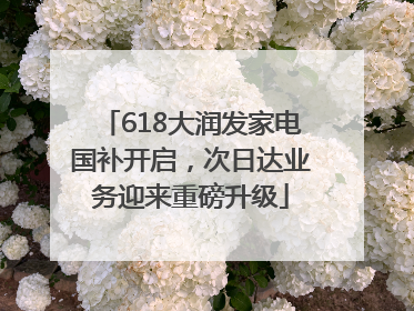 618大润发家电国补开启，次日达业务迎来重磅升级