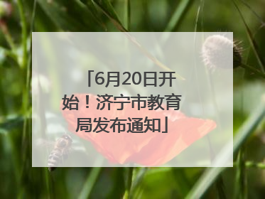 6月20日开始！济宁市教育局发布通知
