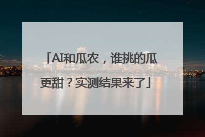 AI和瓜农，谁挑的瓜更甜？实测结果来了